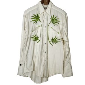 Rockmount Ranch Pearlsnap Western Shirt with MJ Leaf Embroidery